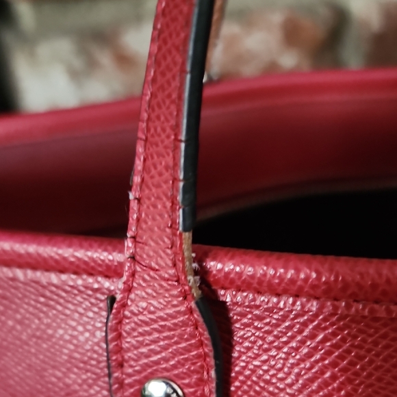 Coach Snoopy Peanuts Leather Tote Bag Red Limited Edition - Picture 6 of 16